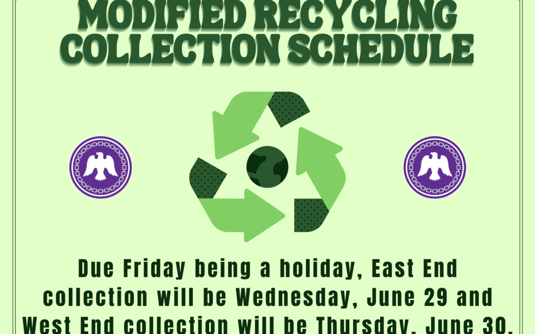 Modified Recycle Collection Schedule