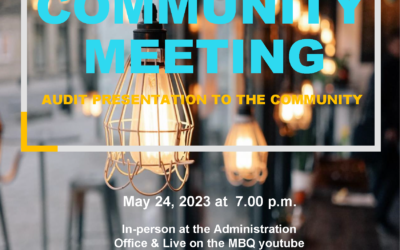 NOTICE: Community Meeting – Audit Presentation