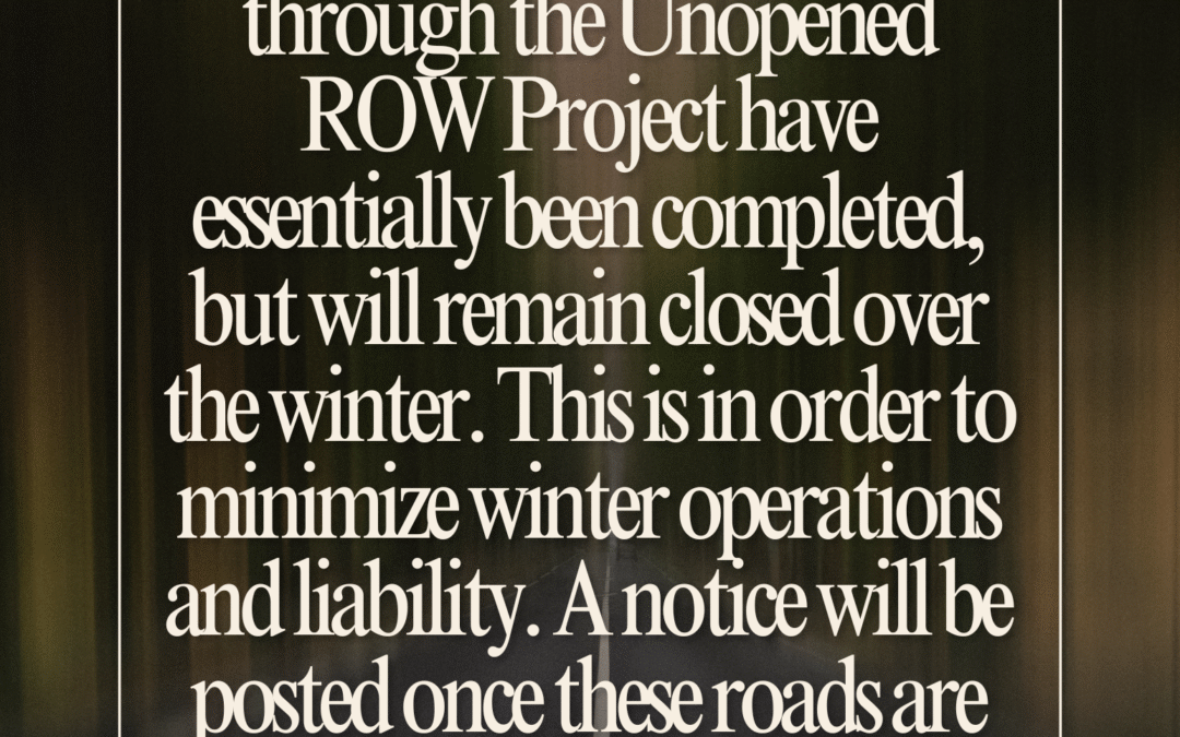Unopened ROW Project Update