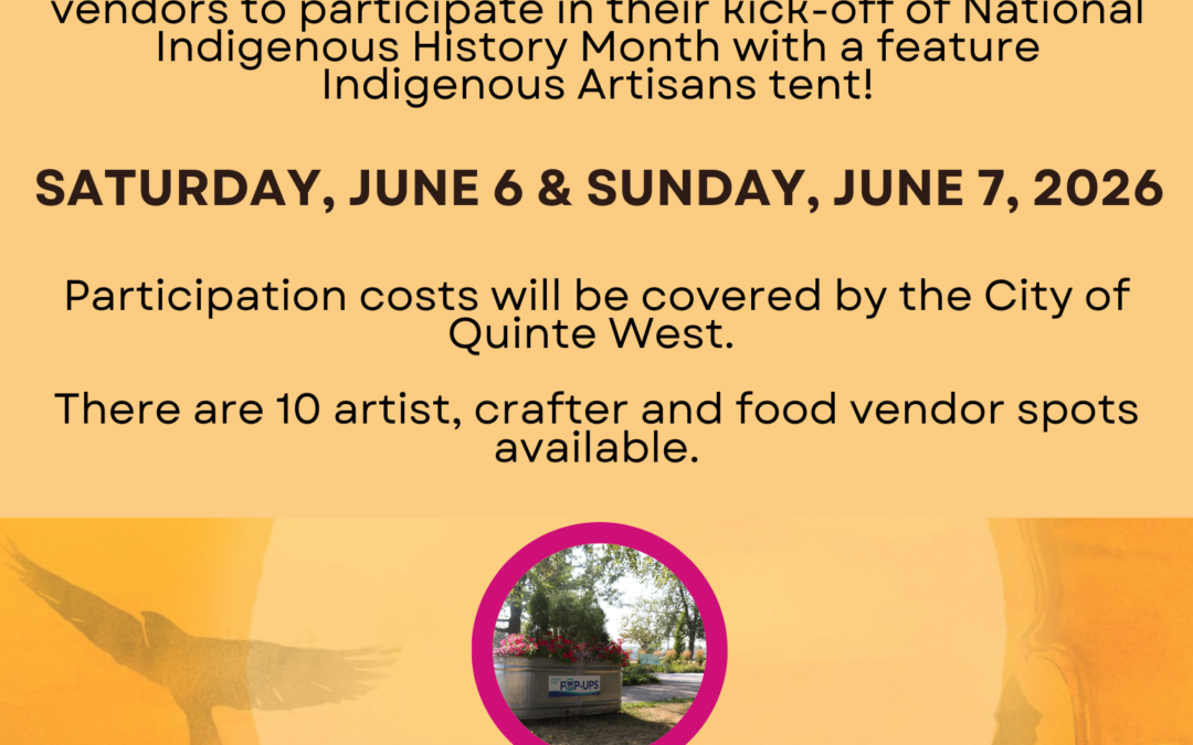 Vendors Wanted: Quinte West Pop Up Special Event