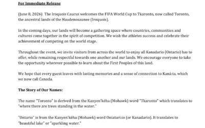 Iroquois Caucus Welcomes the FIFA World Cup