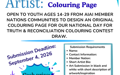 Call for a Youth Artist: Truth & Reconciliation Colouring Page