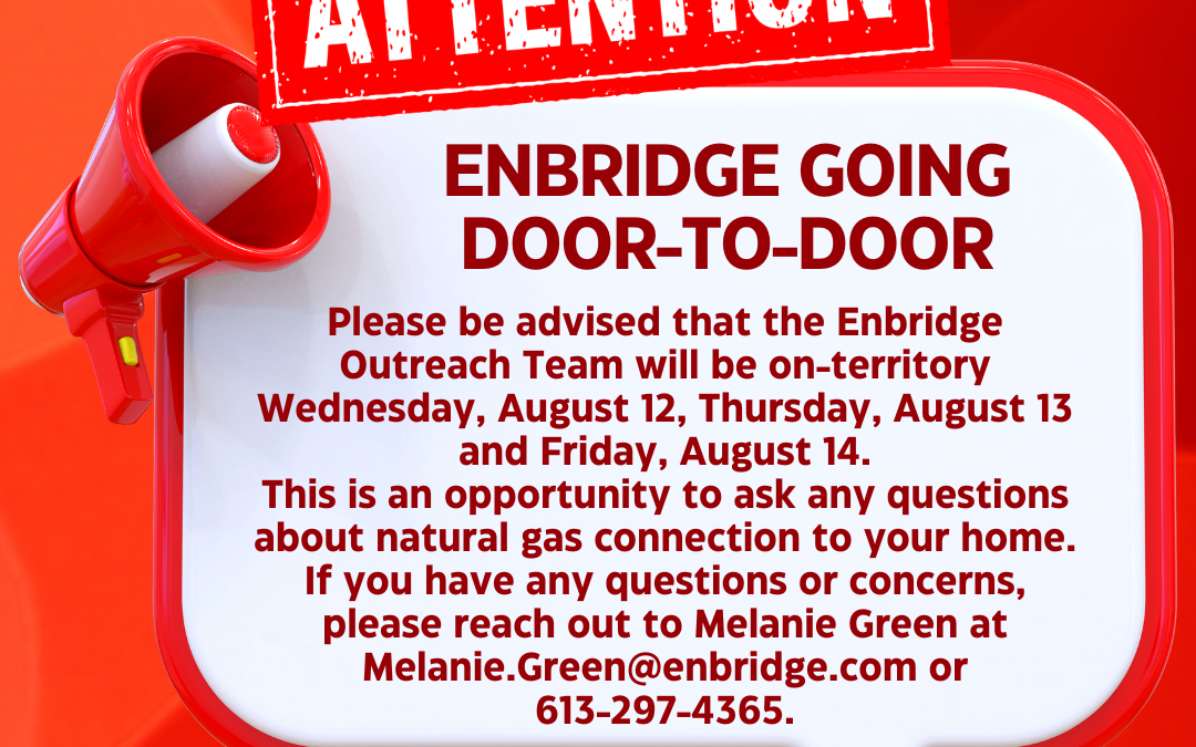 Enbridge Door-to-Door Activity – August 12-14, 2026