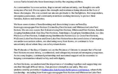 Statement of Solidarity for First Nations Impacted by Wildfires