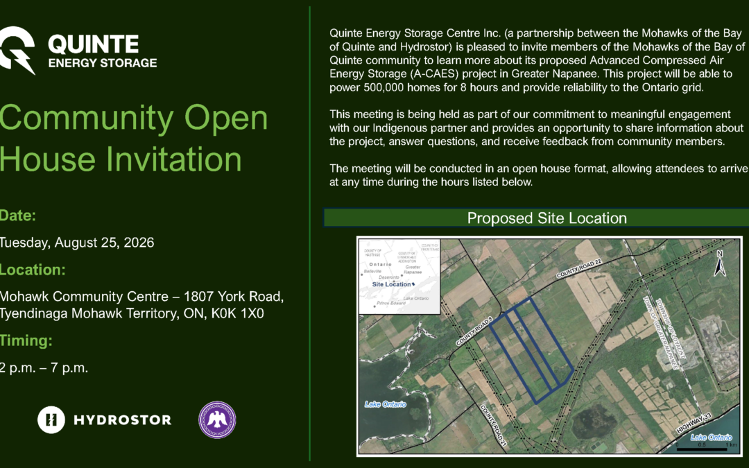 Quinte Energy Storage Community Open House