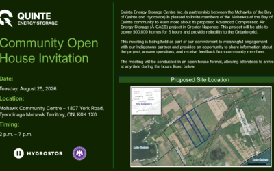Quinte Energy Storage Community Open House
