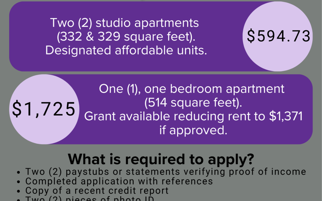 Rental Units Available – Sagonaska Place