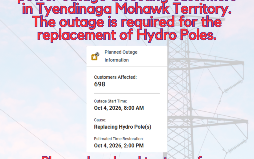 Planned Hydro Outage – Sunday, October 4, 2026