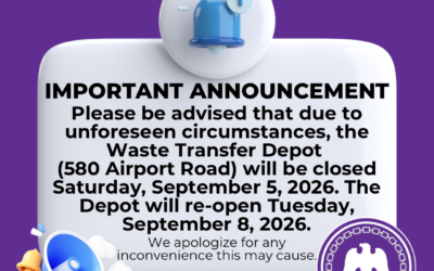 Waste Transfer Depot Closed Saturday, September 5